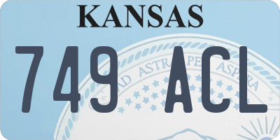 KS license plate 749ACL