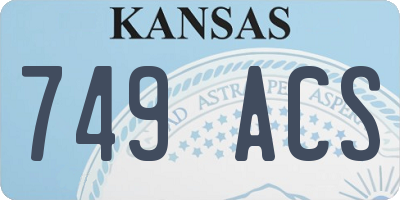 KS license plate 749ACS
