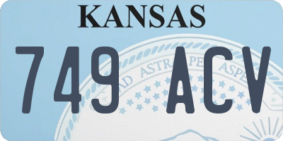 KS license plate 749ACV