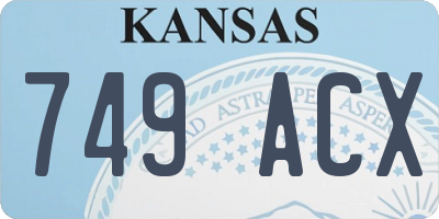 KS license plate 749ACX