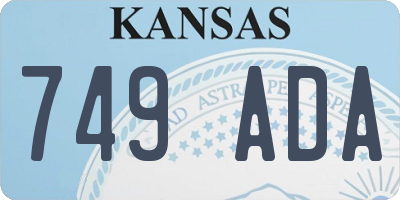 KS license plate 749ADA