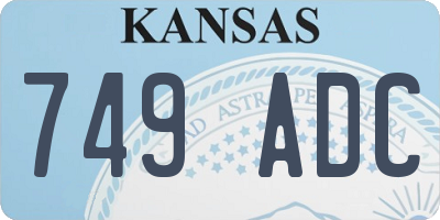 KS license plate 749ADC