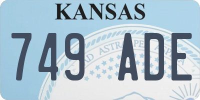 KS license plate 749ADE