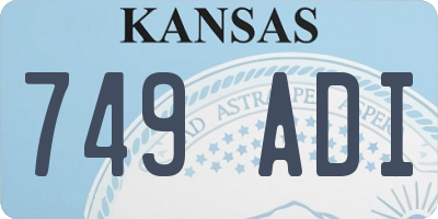KS license plate 749ADI