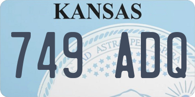 KS license plate 749ADQ