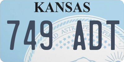KS license plate 749ADT