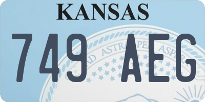 KS license plate 749AEG
