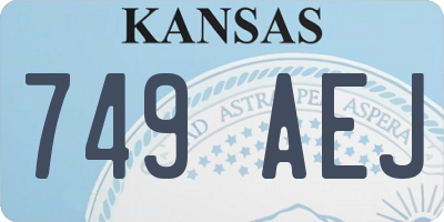 KS license plate 749AEJ