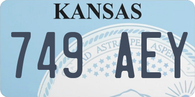 KS license plate 749AEY