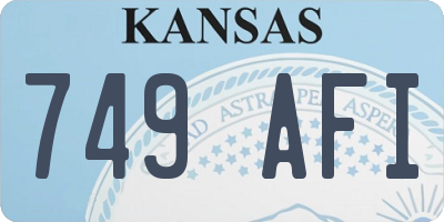 KS license plate 749AFI