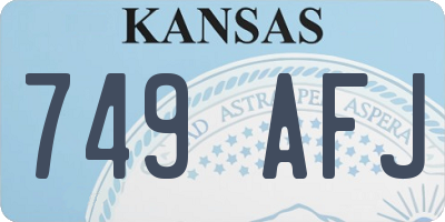 KS license plate 749AFJ