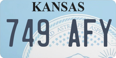 KS license plate 749AFY