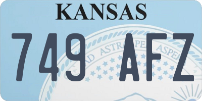 KS license plate 749AFZ