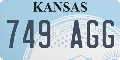KS license plate 749AGG