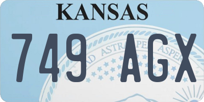 KS license plate 749AGX