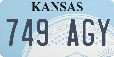 KS license plate 749AGY