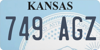 KS license plate 749AGZ