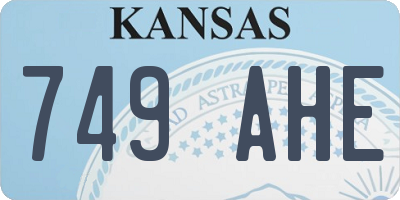 KS license plate 749AHE