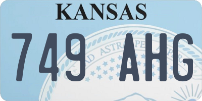 KS license plate 749AHG