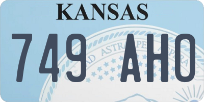 KS license plate 749AHO
