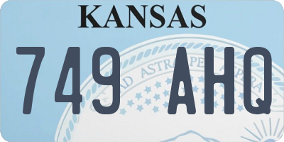 KS license plate 749AHQ