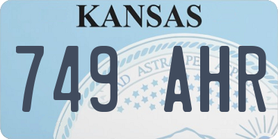 KS license plate 749AHR