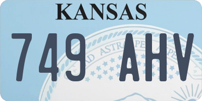 KS license plate 749AHV