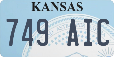 KS license plate 749AIC