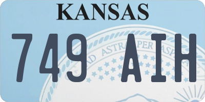 KS license plate 749AIH