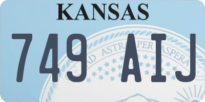 KS license plate 749AIJ