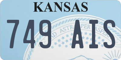 KS license plate 749AIS