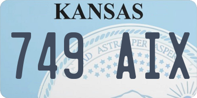 KS license plate 749AIX