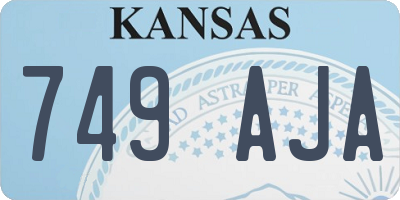 KS license plate 749AJA
