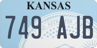 KS license plate 749AJB
