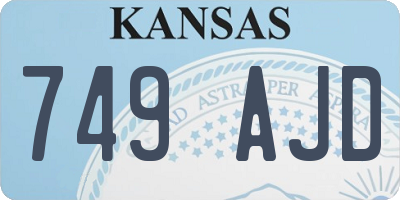 KS license plate 749AJD