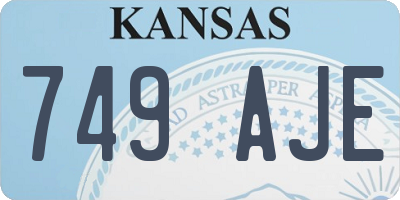 KS license plate 749AJE