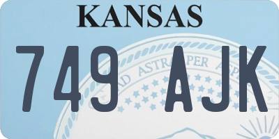 KS license plate 749AJK