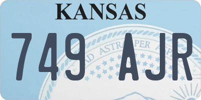 KS license plate 749AJR