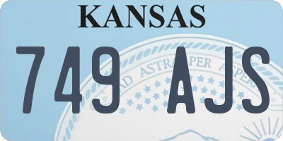 KS license plate 749AJS