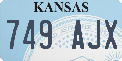 KS license plate 749AJX
