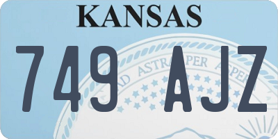 KS license plate 749AJZ