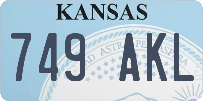 KS license plate 749AKL