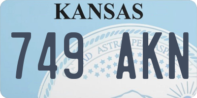 KS license plate 749AKN