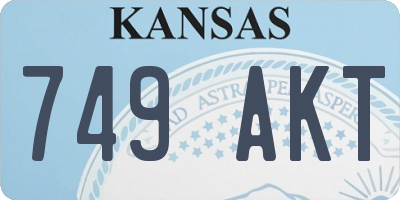 KS license plate 749AKT