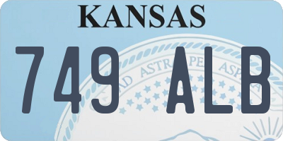 KS license plate 749ALB