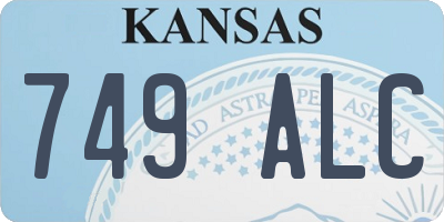 KS license plate 749ALC