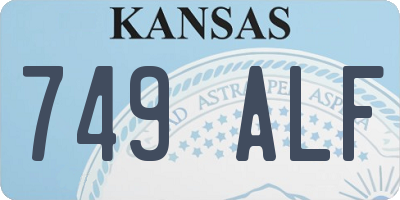 KS license plate 749ALF