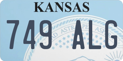 KS license plate 749ALG