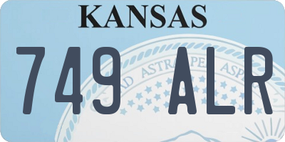 KS license plate 749ALR
