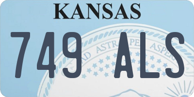 KS license plate 749ALS